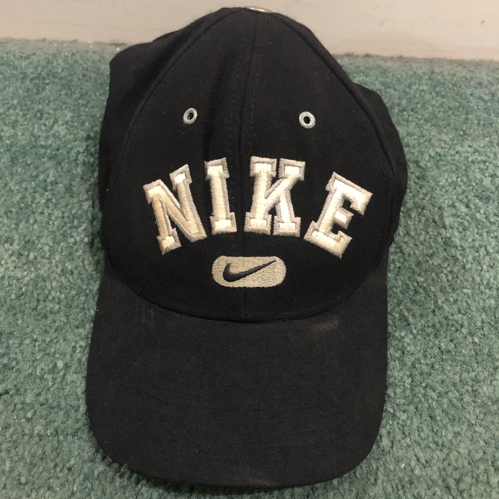 Vintage 90s Nike air swoosh SnapBack hat black